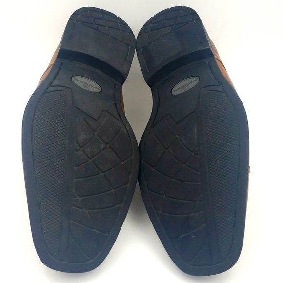 SANDRO MOSCOLONI Tan Leather Derby Dress Shoe - Picture 7 of 10